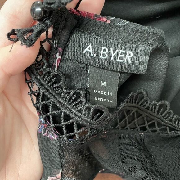 A. Byer High Neck Floral Tank Top - Picture 3 of 5